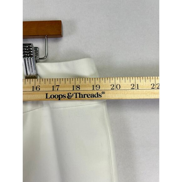 Woman's Talbots Heritage Copped Straight Leg white Dress Pants - Size 18 Formal - Picture 10 of 11